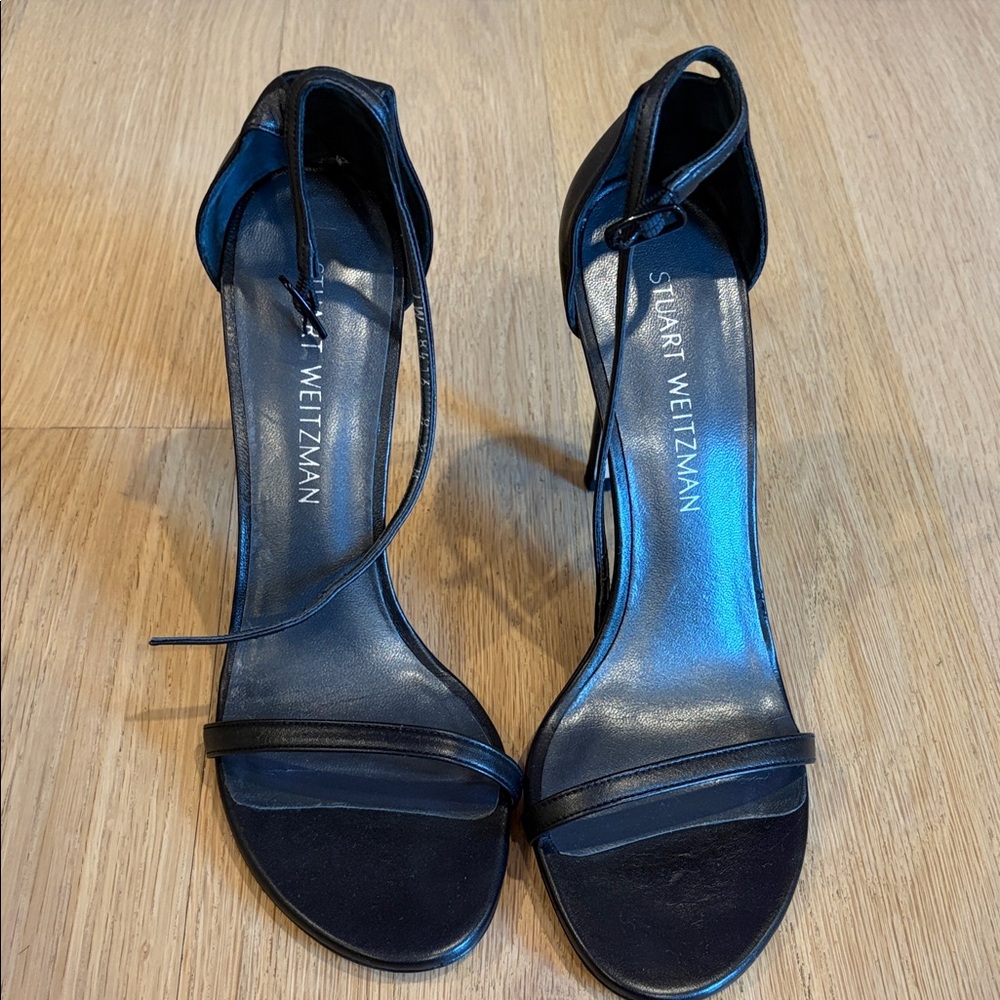 Stuart Weitzman Black Strappy Heels
